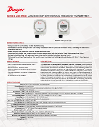 Thumbnail of document Data Sheet - MSX PRO Magnesense Differential Pressure Transmitter